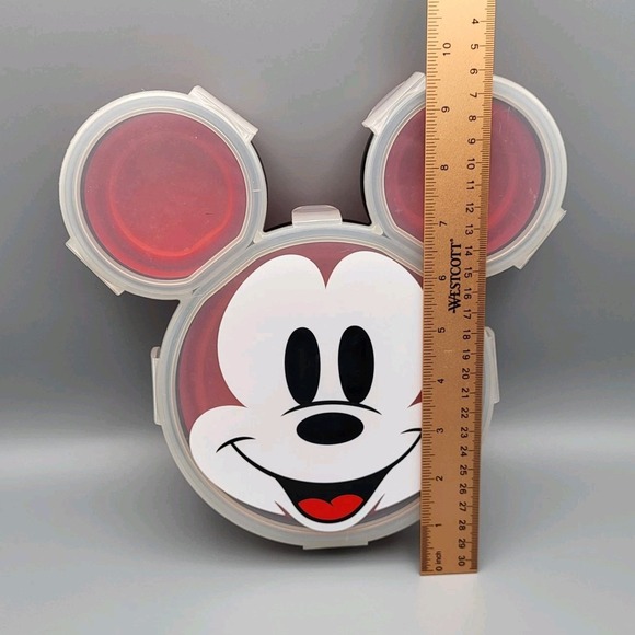 Disney Mickey Mouse Silicone Divided Food Container - Collapsible with Clip Lid - Picture 2 of 10